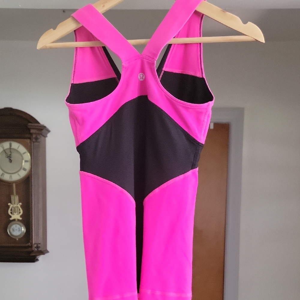 lululemon athletica Pink and Black Women's Top